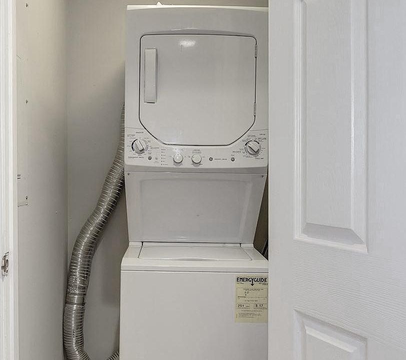 Washer and dryer inside unit!