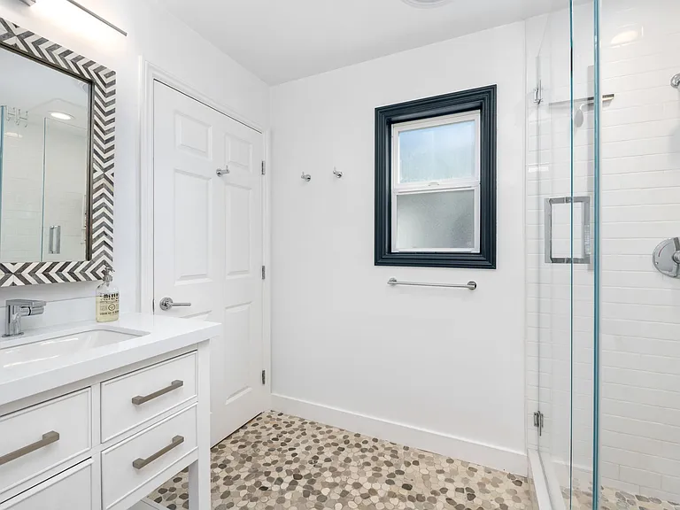 Powder room and Bedroom 1 full bathroom - Bluetooth speakers, fan and nightlight.