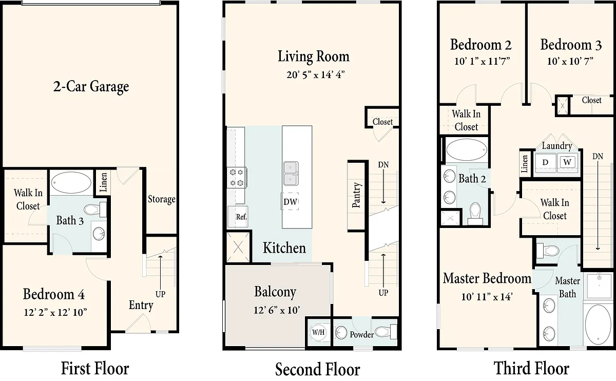 Floor plan Reunion - 1987 sf - k