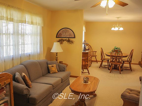 Living room and dining room