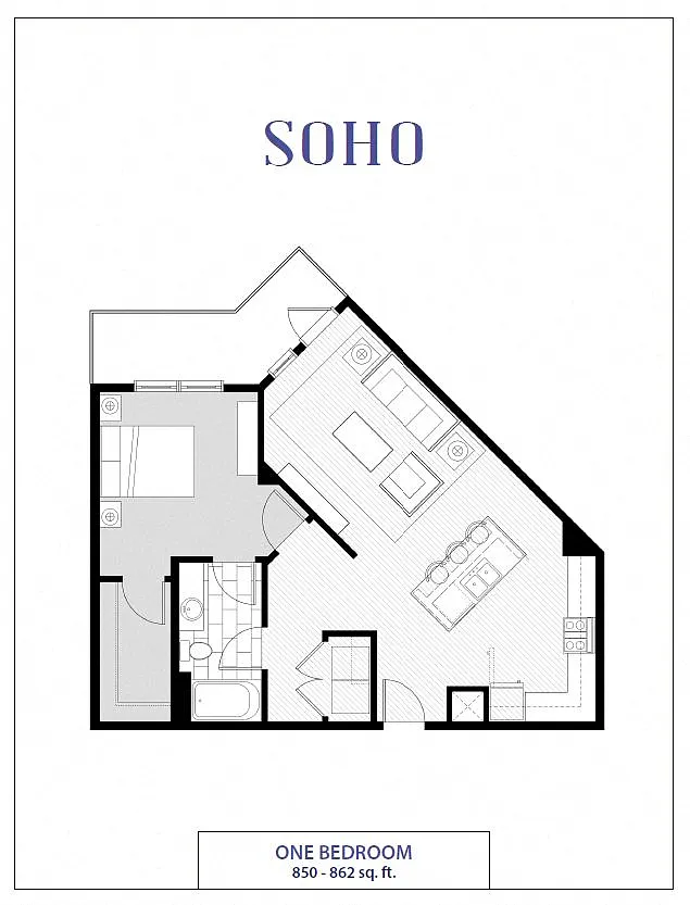 Floor plan Soho - 1x1