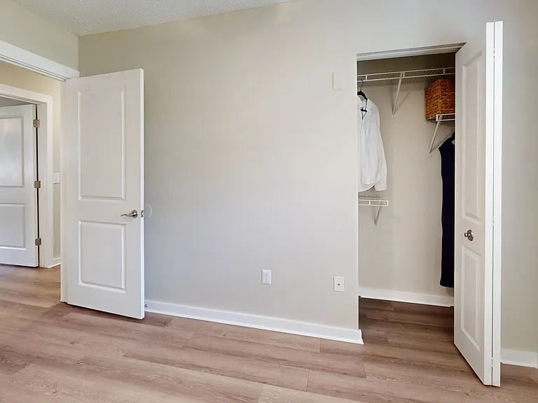 Every closet includes custom shelving to cater to your unique wardrobe organization needs and enhance the versatility of your space.