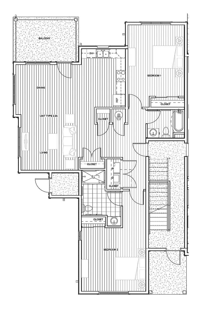 Floor plan 2 bedroom 2 bath