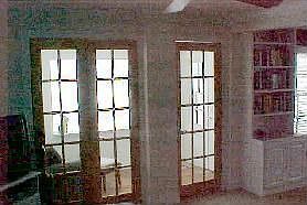 French doors overlooking Lake Huron