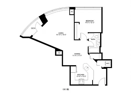 Floor plan 1X1 B5