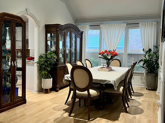Formal dining with built in cabinet