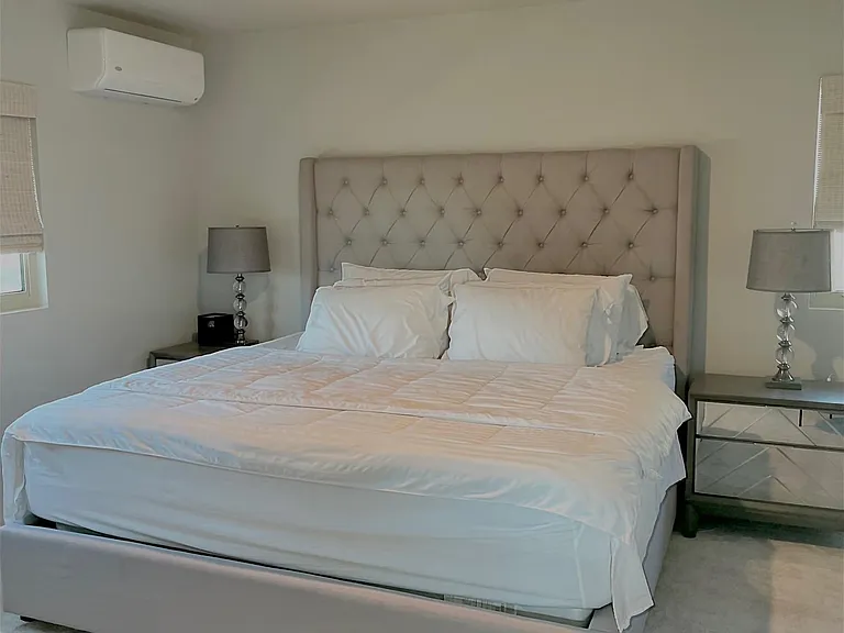 Primary suite with walk-in closet.