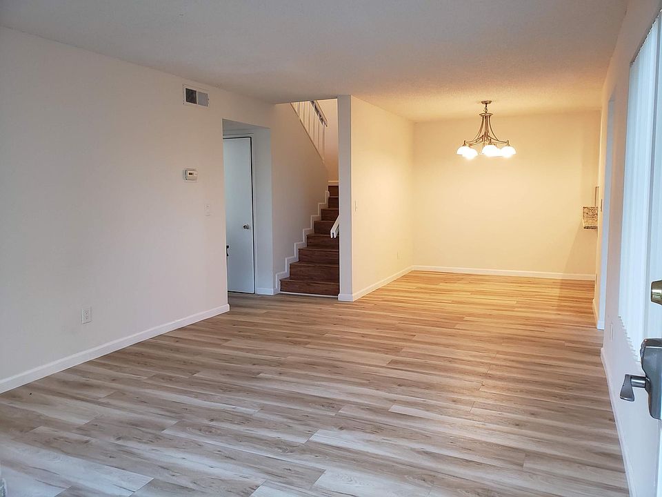 Entrance, living room, and dining room