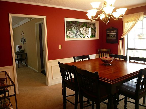 Dining room with stained glass