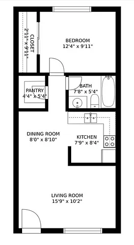 Floor plan 1 Bedroom