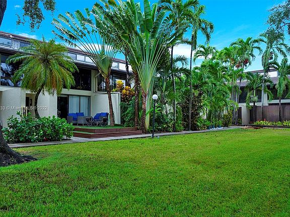 Landscaped courtyard outside the unit.