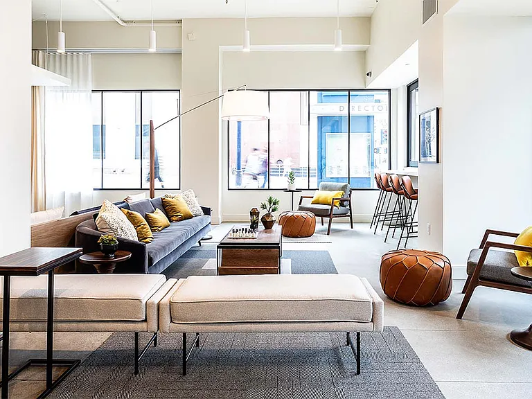 Apartment community Resident Lounge at Griffis Pine Ave in Long Beach, California.