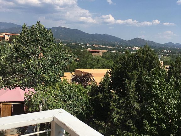 View out upstairs window & deck.