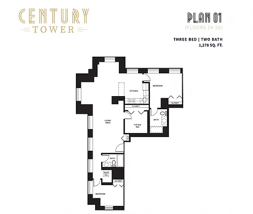 Floor plan 3 Bed 2 Bath 01 (24-26)