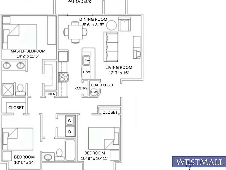 3x2 l 1,260 sq ft l Westmall Terrace 3x2 l 1,260 sq ft l Westmall Terrace