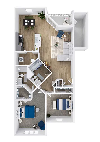 Floor plan 2X2EPR - Redwood