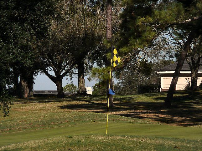 On 18th hole