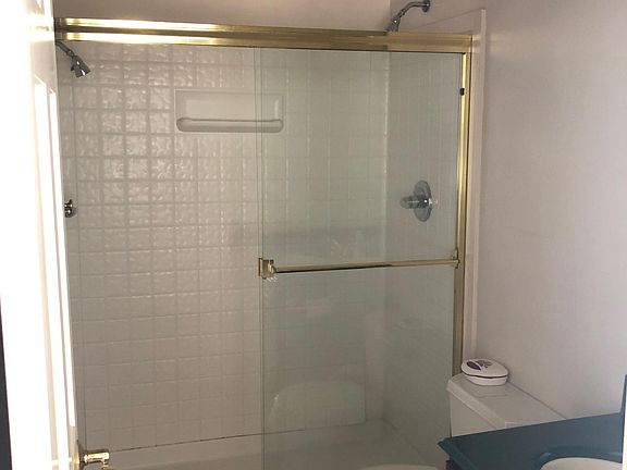 1st downstairs bathroom with double headed shower