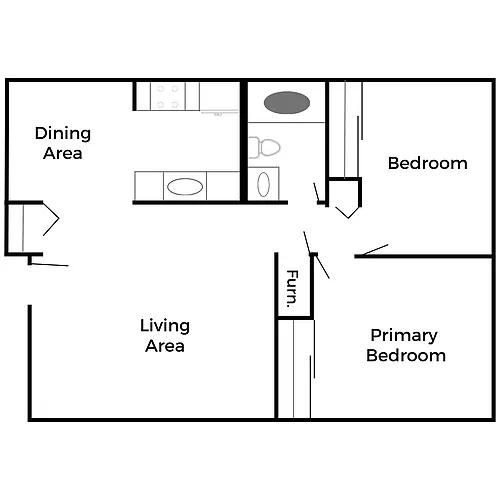 Floor plan 2-Bedroom