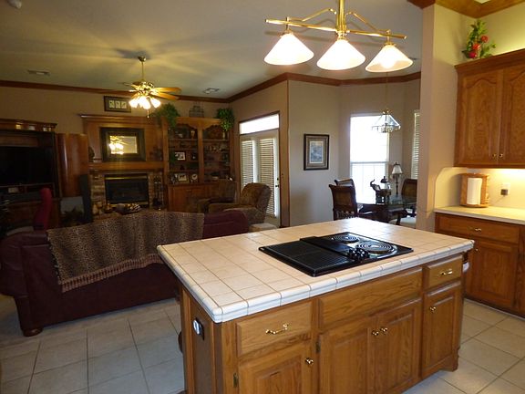 view from kitchen to family