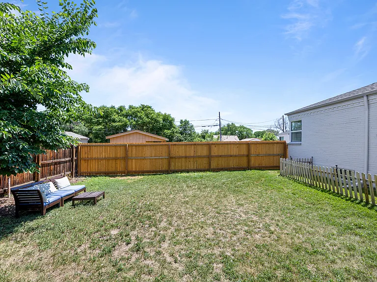 Private fenced outdoor space.