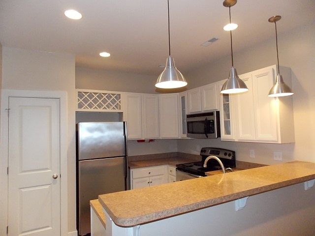 Kitchen with bar seating