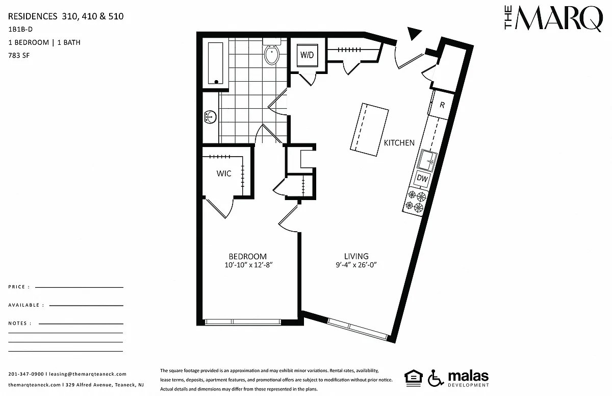 Floor plan 1B1B-D