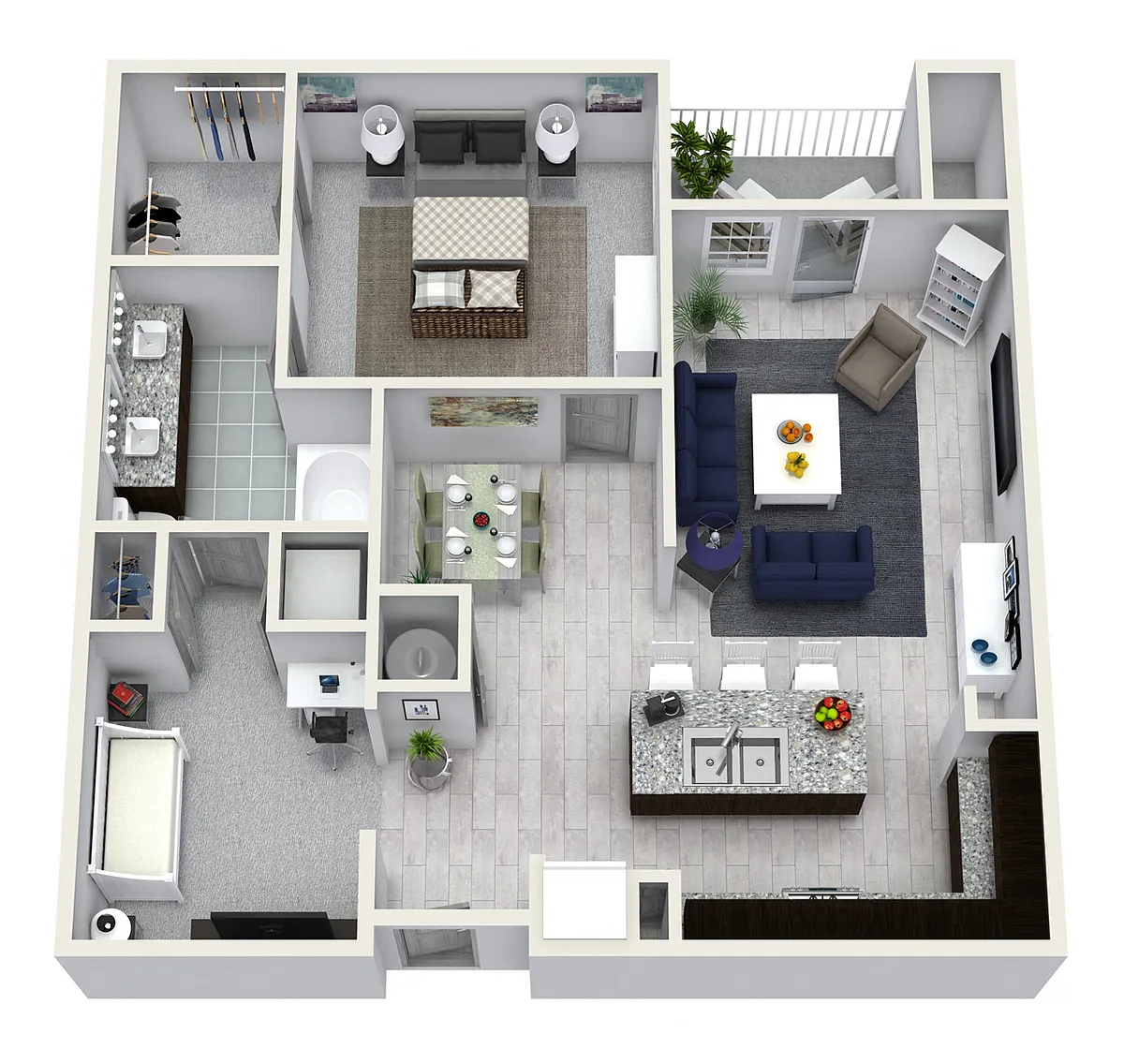 Floor plan 1 Bedroom 1 Bath 954 sqft A5