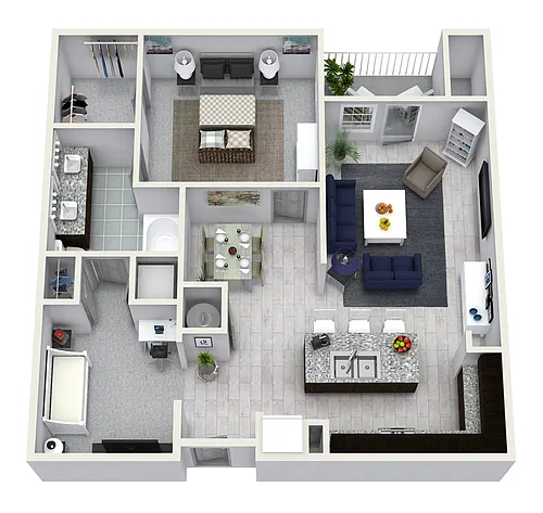 Floor plan 1 Bedroom 1 Bath 954 sqft A5
