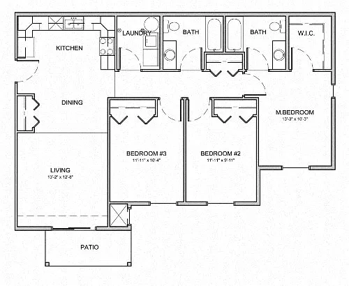 Floor plan 3X2 B