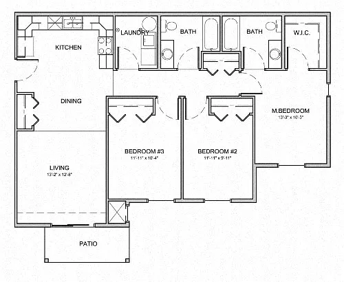 Floor plan 3X2 B