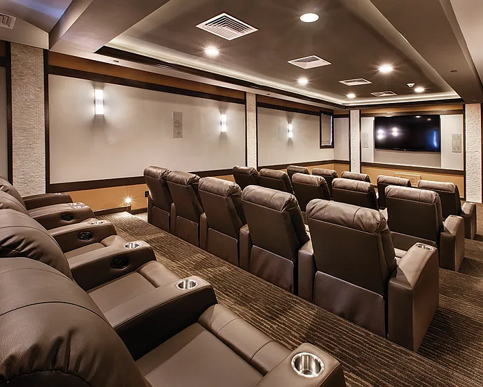Movie theater in the clubhouse.