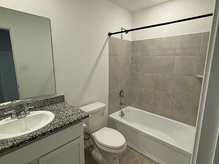 Full bathroom. Shower and bath included.