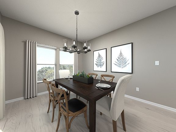 Enjoy your morning coffee at the stunning dining room table.
