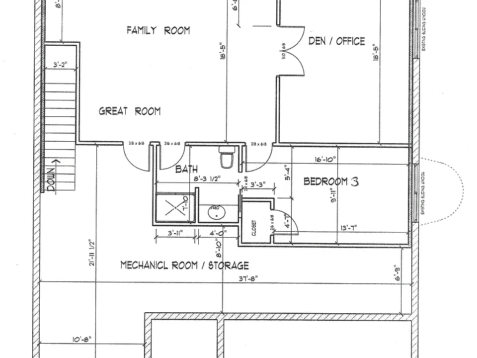 Walk-out floor plan