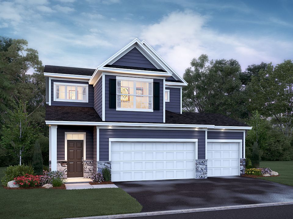 Bradley Elevation A, 3-Car, Optional Stone