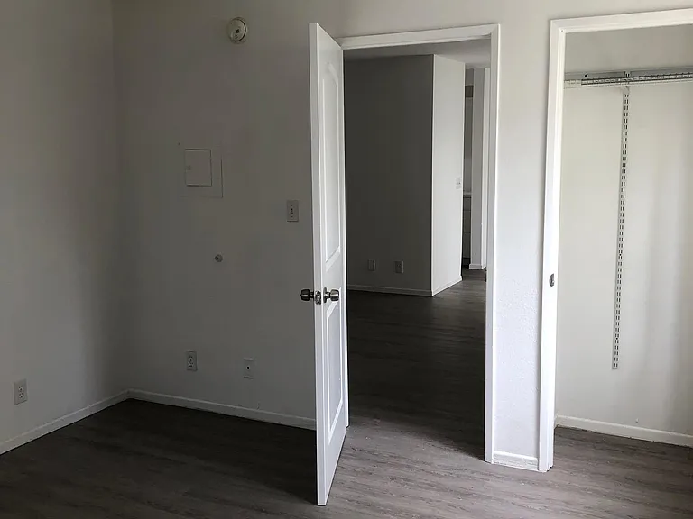 View of entrance to the bedroom and second closet