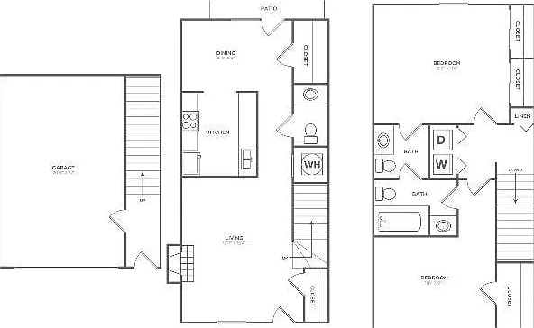 Chestnut Oak | 2 bed 2 bath | 1089 sq ft Chestnut Oak | 2 bed 2 bath | 1089 sq ft
