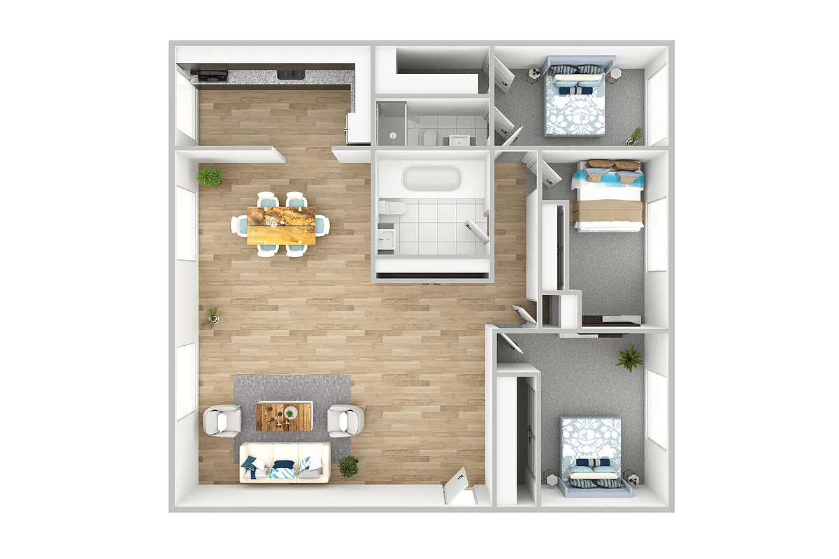 Floor plan C1 - Renovated