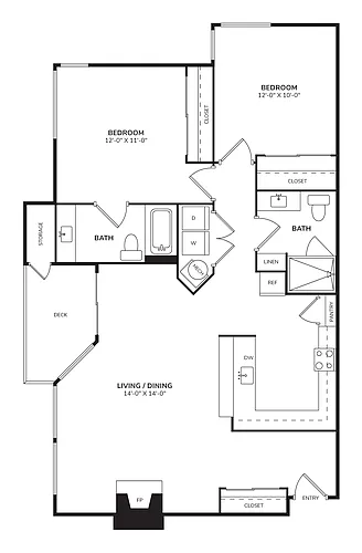 Floor plan B1 - Teal