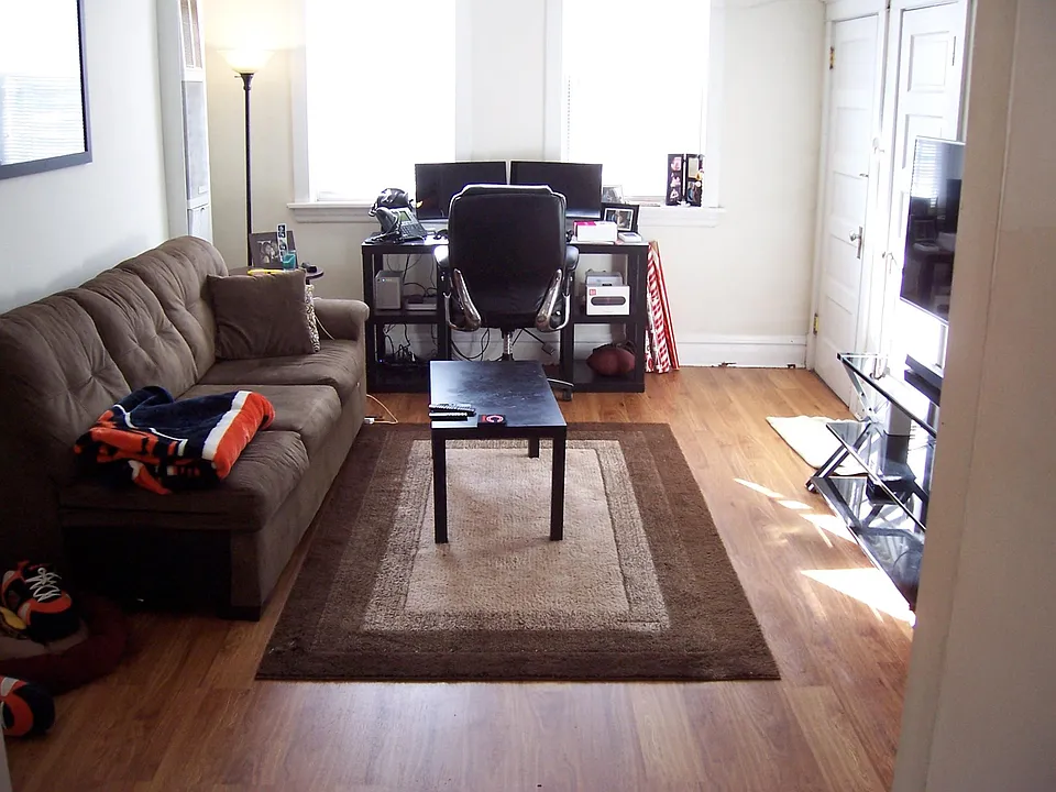 Living room...previous tenant Bright south exposure