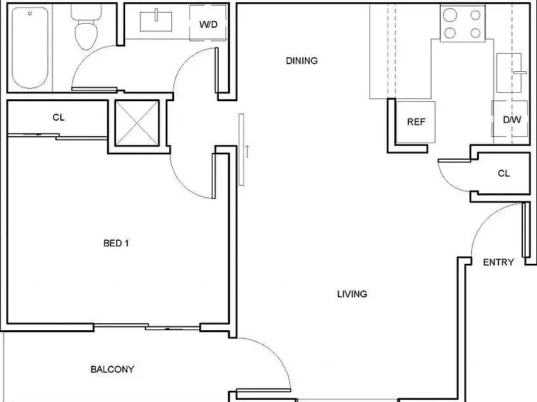 One Bedroom One Bath One Bedroom One Bath