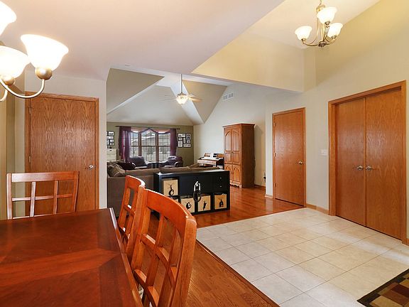 Open floor plan allows views of the family room from the dining room.