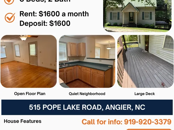 515 Pope Lake Rd, Angier, NC 27501