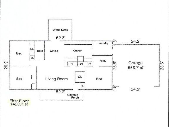 Floor plan 1,420 sq. ft.