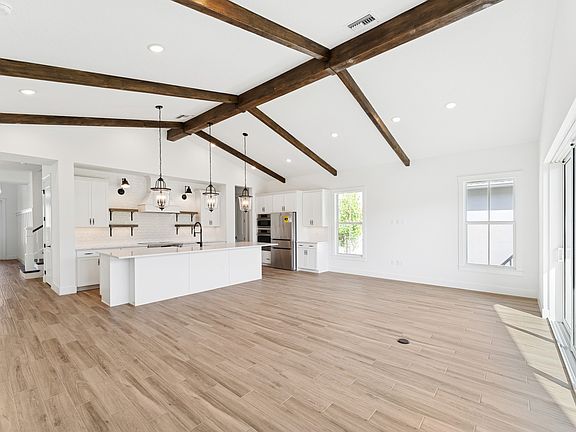 Stained Ceiling Beams