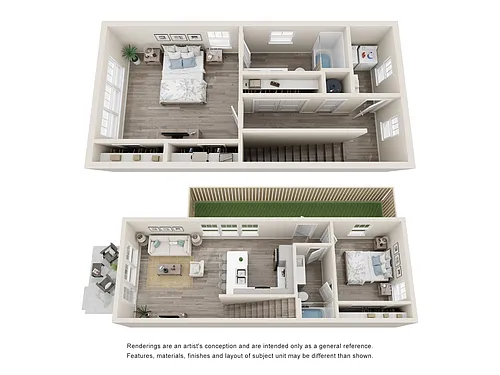 Floor plan 2 Bed Willow Townhome End Unit