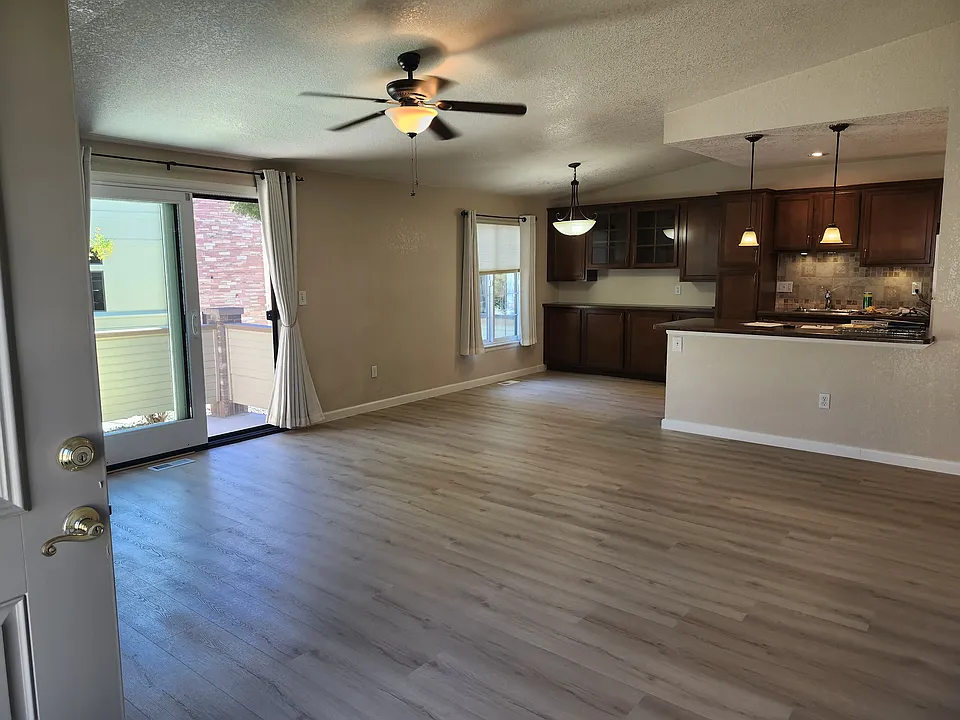 Living room 17 X 15 and dining room 10 x 8