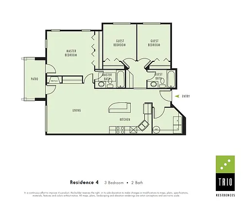 Floor plan Three Bedroom