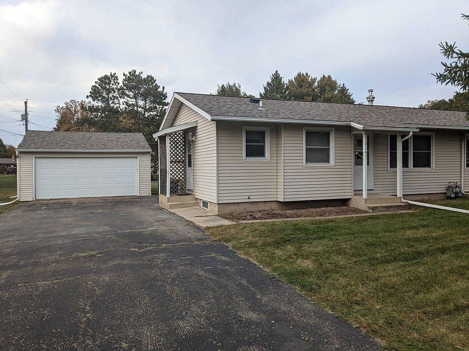 Front view, side by side duplex.